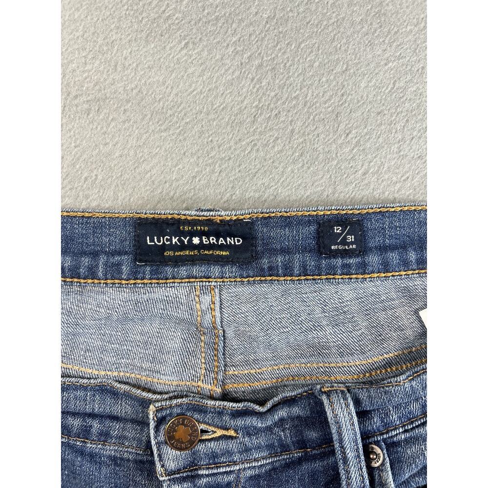 Lucky Brand Women's Blue Straight Jeans 12/31 Stretch Denim, 5-Pocket Design - Picture 6 of 12